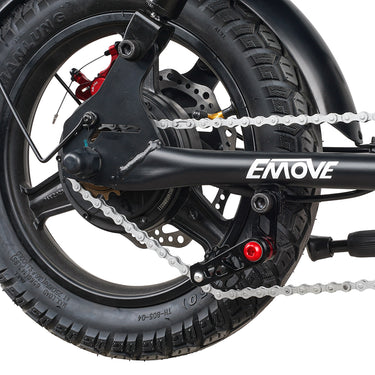 Rear wheel and suspension system of EMOVE RoadRunner V3